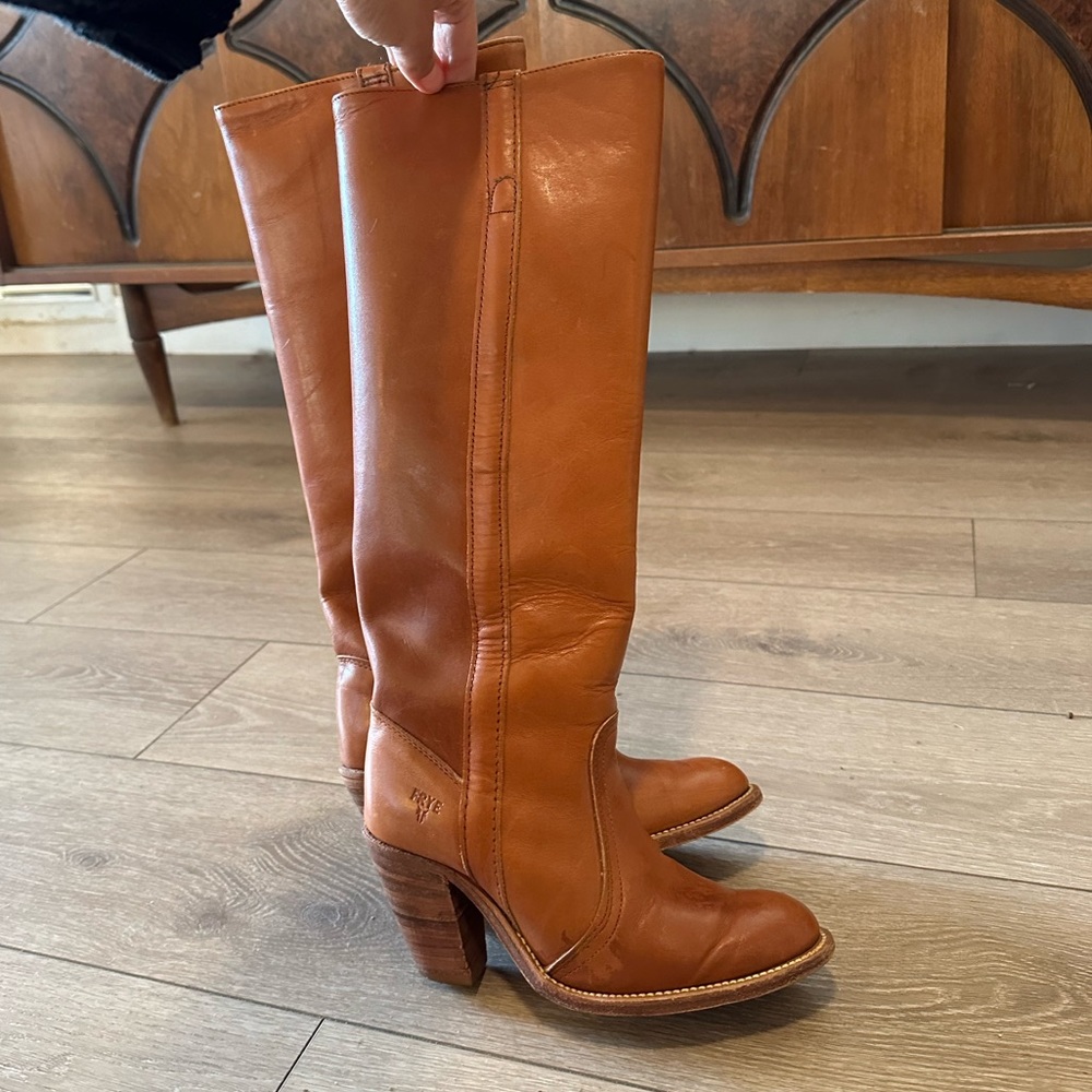Frye Tan Leather Boots